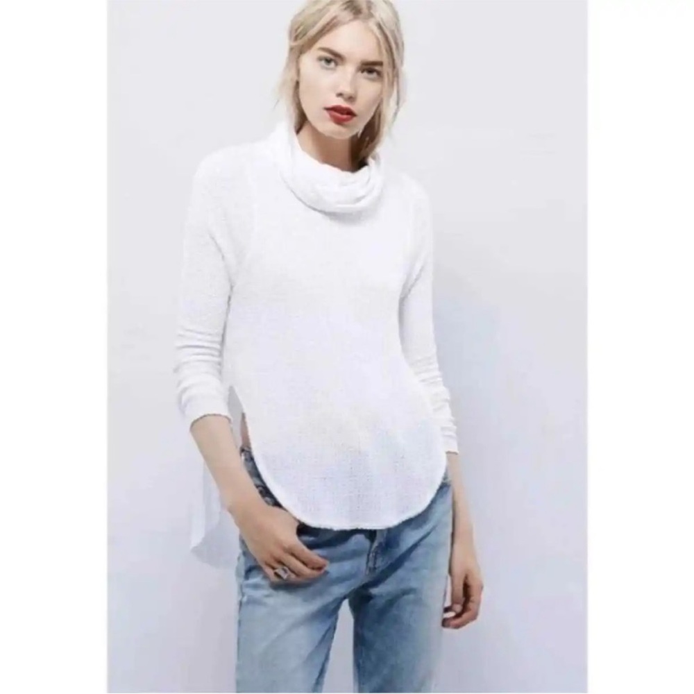Free People Kristina Drippy Thermal Turtleneck Top Sz Medium